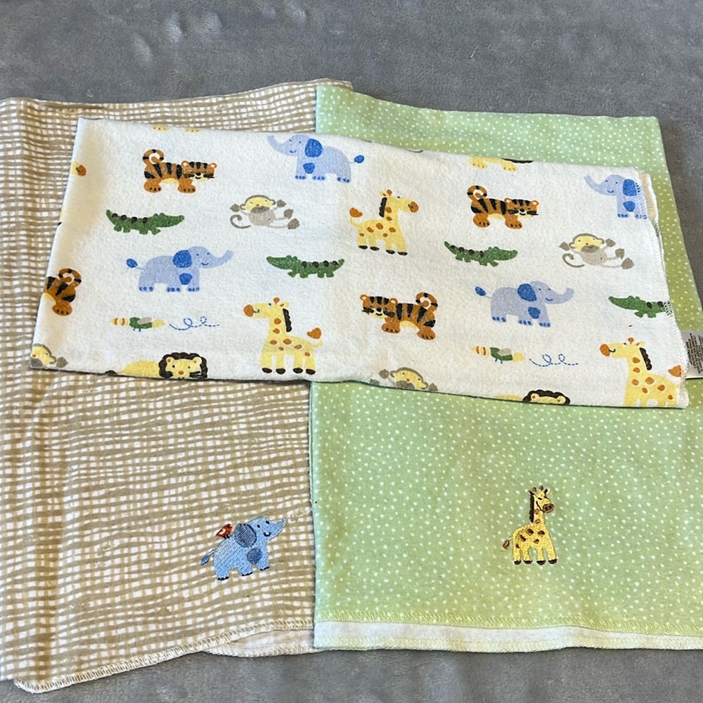 Cuddle Time jungle animal receiving blankets